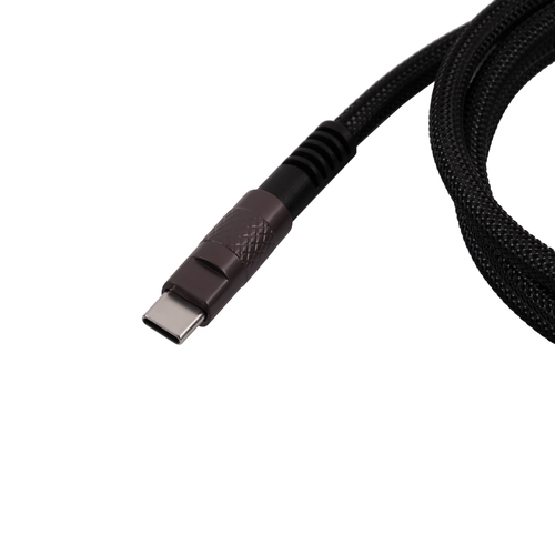 Кабель USB-A/USB-C > USB-C заряджання/синхронізації Keychron, 1м, Type-C, Double-Sleeved Geek, чорний