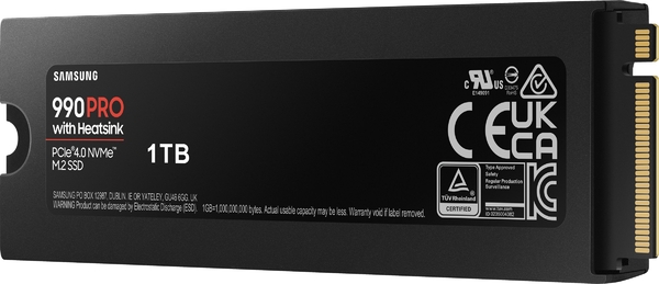 Накопичувач SSD Samsung M.2 1TB PCIe 4.0 990PRO + радіатор