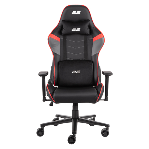 Крісло 2E GAMING BUSHIDO II, ПУ шкіра, 3D-Armrests, чорно-червоний