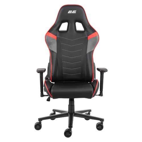 Крісло 2E GAMING BUSHIDO II, ПУ шкіра, 3D-Armrests, чорно-червоний
