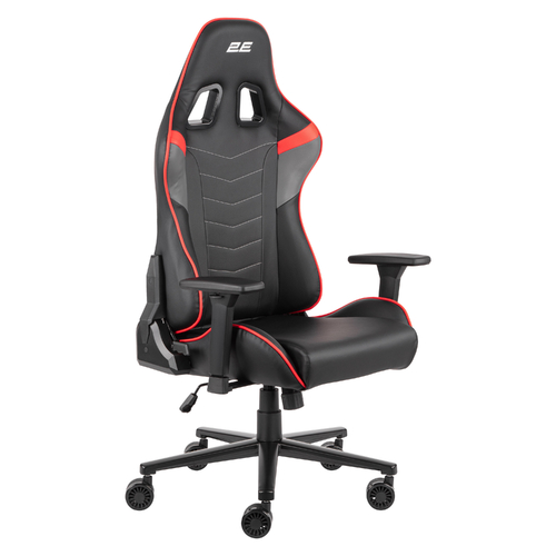 Крісло 2E GAMING BUSHIDO II, ПУ шкіра, 3D-Armrests, чорно-червоний