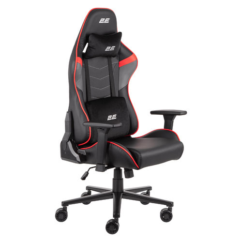 Крісло 2E GAMING BUSHIDO II, ПУ шкіра, 3D-Armrests, чорно-червоний