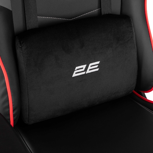Крісло 2E GAMING BUSHIDO II, ПУ шкіра, 3D-Armrests, чорно-червоний
