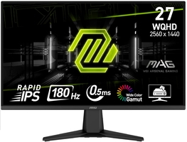 Монітор MSI 27" MAG 275QF 2xHDMI, DP, Audio, IPS, 2560x1440, 180Hz, 0.5ms, sRGB 101%, AdaptiveSync