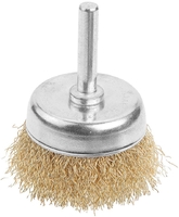 Щітка чашкова Tolsen Профі, торцева, рифлений дріт 0.3мм, 50мм, з хвостовиком 6.35мм(1/4")