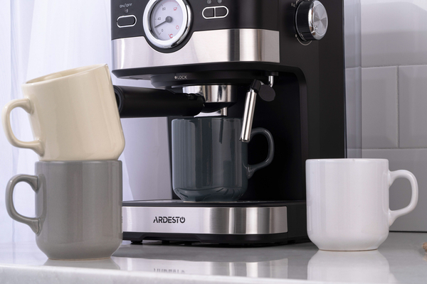 Чашка ARDESTO Carlo, 280мл, кераміка, сірий