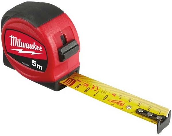 Рулетка Milwaukee, 5мх25мм, з фіксатором змотування, АБС-пластик