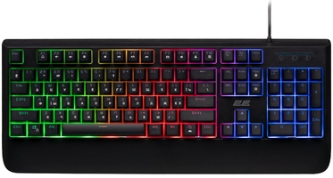 Клавіатура мембранна 2E GAMING KG325 104key, USB-A, EN/UA/RU, LED, чорний