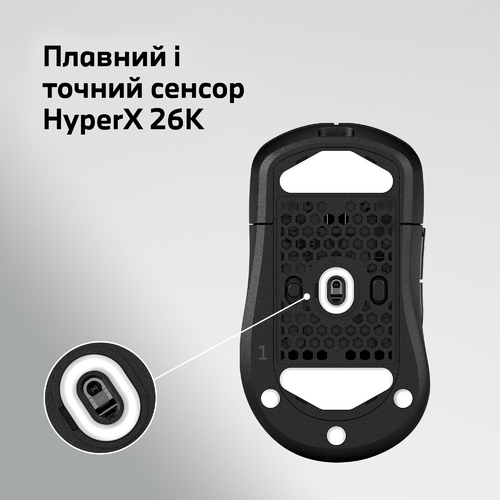 Миша HyperX Pulsefire SAGA PRO, RGB, USB-A/WL/BT, чорний