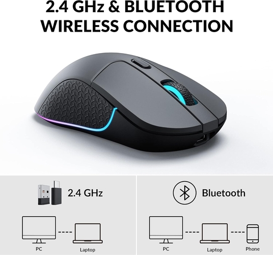 Keychron Миша M3 BT/WL/USB-A/USB-C, чорний