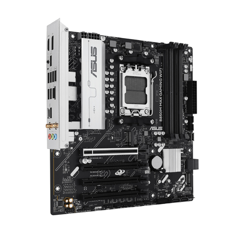 Материнcька плата ASUS B850M MAX GAMING WIFI sAM5 B850 4xDDR5 M.2 HDMI DP WiFi BT mATX
