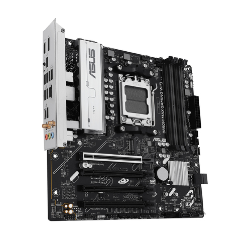 Материнcька плата ASUS B850M MAX GAMING WIFI sAM5 B850 4xDDR5 M.2 HDMI DP WiFi BT mATX