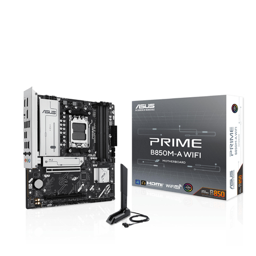Материнcька плата ASUS PRIME B850M-A WIFI sAM5 B850 4xDDR5 M.2 HDMI DP WiFi BT mATX