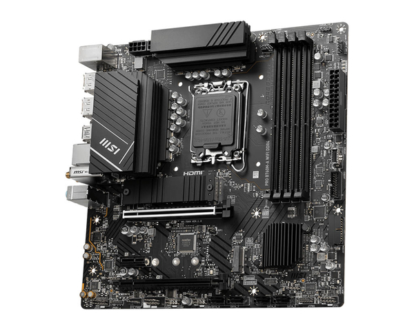 Материнcька плата MSI PRO B760M-A WIFI DDR4 s1700 B760 4xDDR4 M.2 HDMI DP WiFi BT mATX