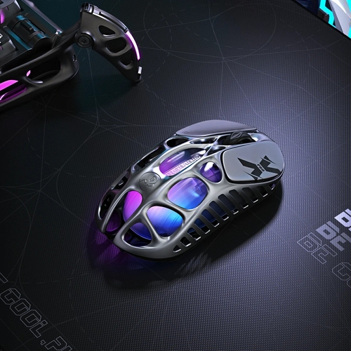 Миша GravaStar Mercury X Pro, 8K, BT/WL/USB-A, RGB, сірий
