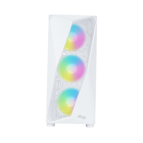 Корпус 2E GAMING Aruba G3313W, без БЖ 1xUSB3.0, 2xUSB2.0, 5x120мм ARGB, VGA 330мм, LCS ready, HUB, TG Side Panel, ATX, білий