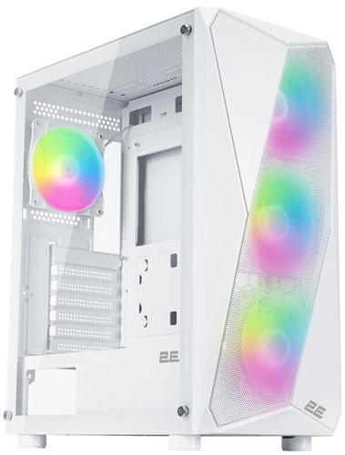 Корпус 2E GAMING Aruba G3313W, без БЖ 1xUSB3.0, 2xUSB2.0, 5x120мм ARGB, VGA 330мм, LCS ready, HUB, TG Side Panel, ATX, білий