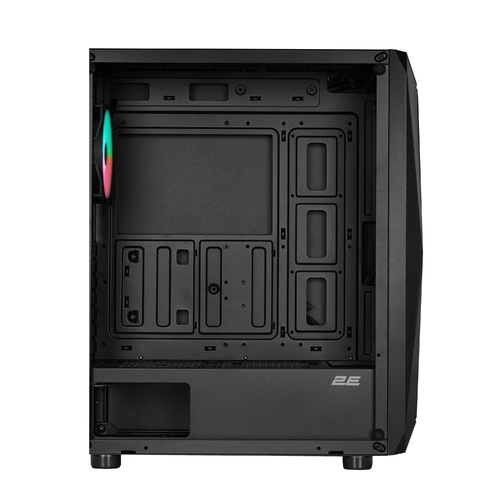 Корпус 2E GAMING Aruba G3313B, без БЖ 1xUSB3.0, 2xUSB2.0, 5x120мм ARGB, VGA 300мм, LCS ready, HUB, TG Side Panel, ATX, чорний