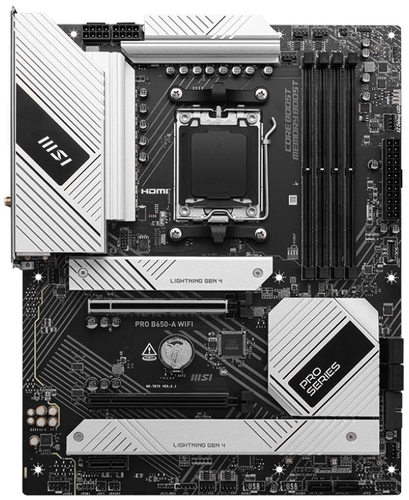 Материнcька плата MSI PRO B650-A WIFI sAM5 B650 4xDDR5 M.2 HDMI DP WiFi BT ATX