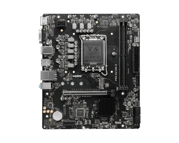 Материнcька плата MSI PRO H610M-E s1700 H610 2xDDR5 M.2 HDMI D-Sub mATX