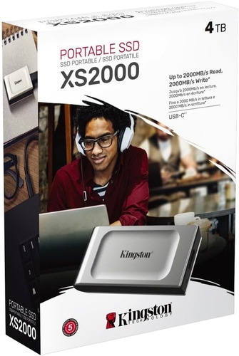 Накопитель внешний SSD Portable USB 4.0ТB Kingston XS2000 BoC Silver (SXS2000/4000GA)