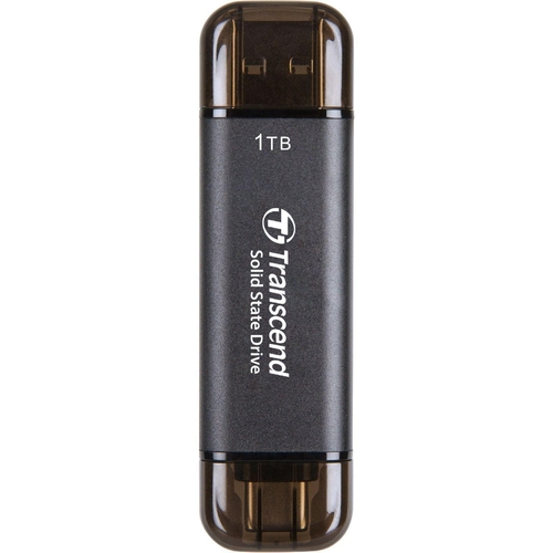 Портативний SSD Transcend 1TB USB 3.1 Gen 2 Type-A + Type-C ESD310 Чорний