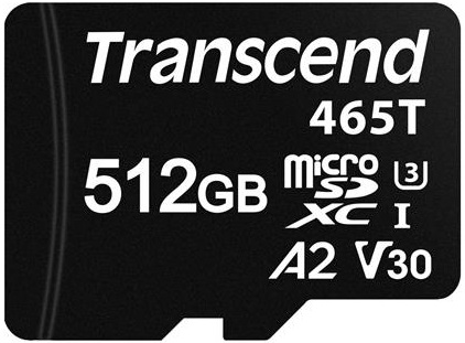 Карта пам'яті Transcend microSD  512GB C10 UHS-I U3 A2 R100/W80MB/s USD465I Industrial