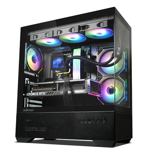 Корпус Zalman Chronix без БЖ, 1xUSB3.0, 1xUSB2.0, 1x Type C, 2x120мм ARGB Reverse,  1x120мм ARGB, VGA 410мм, LCS ready, TG Side/Front Panel, ATX, чорний