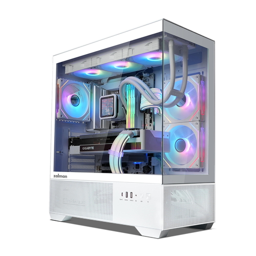 Корпус Zalman Chronix без БЖ, 1xUSB3.0, 1xUSB2.0, 1x Type C, 2x120мм ARGB Reverse,  1x120мм ARGB, VGA 410мм, LCS ready, TG Side/Front Panel, ATX, білий