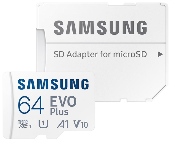 Карта пам'яті Samsung microSDXC   64GB C10 UHS-I R130MB/s Evo Plus + SD
