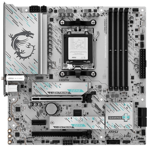 Материнcька плата MSI B850M GAMING PLUS WIFI sAM5 B850 4xDDR5 M.2 HDMI DP WiFi BT mATX
