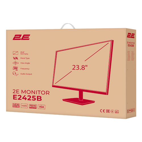 Монітор 2E 23.8" E2425B D-Sub, HDMI, VA, 100Hz, FreeSync