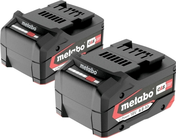 Набір акумулятора та зарядного пристрою Metabo 18В 2х4А·год, ЗП ASC55