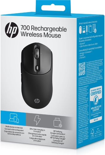 Миша HP 700 Rechargeable, WL/BT, чорний