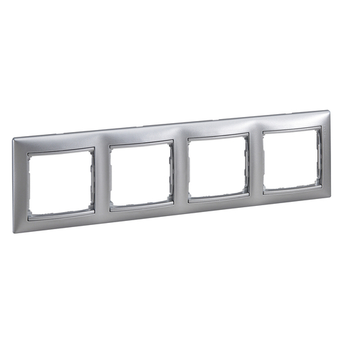 Рамка 4 пости Legrand Valena Classic, алюміній