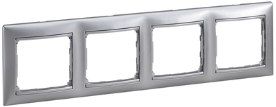 Рамка 4 пости Legrand Valena Classic, алюміній
