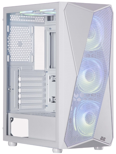 Корпус 2E GAMING Aruba G3313W, без БЖ 1xUSB3.0, 2xUSB2.0, 5x120мм ARGB, VGA 330мм, LCS ready, HUB, TG Side Panel, ATX, білий