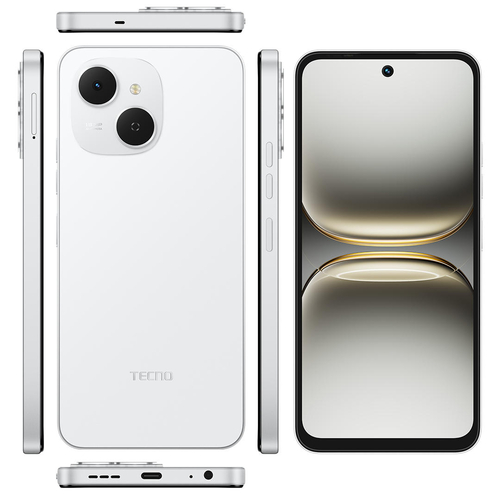 Смартфон TECNO Spark 40C (KM4k) 6.67" 4/128ГБ, 2SIM, 6000мА•год, Veil White