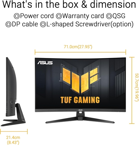 Монитор Asus 31.5" TUF Gaming VG32WQ3B (90LM0AP1-B01171) VA Black Curved 180Hz