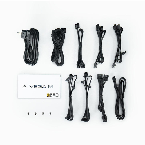Блок живлення CHIEFTEC Vega M (1000W), >90%, 80+ Gold, 135мм FDB, 1xMB 24pin(20+4), 2xCPU 8pin(4+4), 3xMolex, 6xSATA, 4xPCIe 8pin(6+2), 1xPCIe GEN5 16pin, Fully Modular