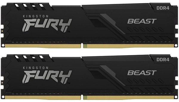 Пам'ять ПК Kingston DDR4 16GB KIT (8GBx2) 3200 FURY Beast