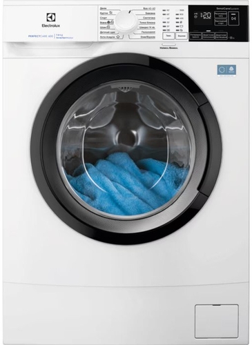 Пральна машина Electrolux фронтальна, 6кг, 1000, A, 41см, дисплей, інвертор, білий