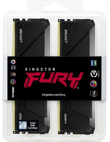 Модуль памяти DDR4 2x8GB/3200 Kingston Fury Beast RGB (KF432C16BB2AK2/16WP)