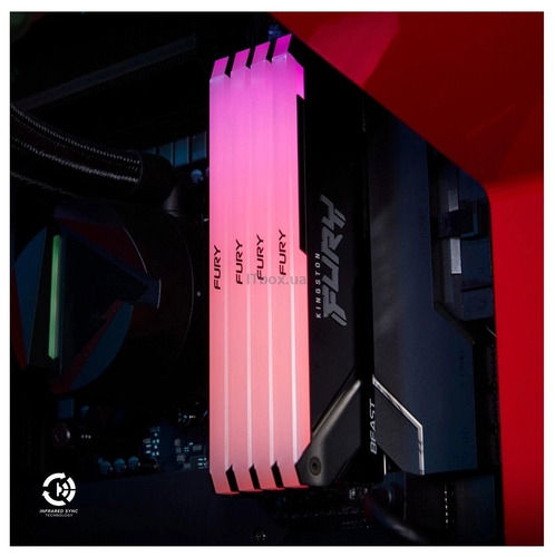 Модуль памяти DDR4 16GB/3200 Kingston Fury Beast RGB (KF432C16BB12A/16WP)