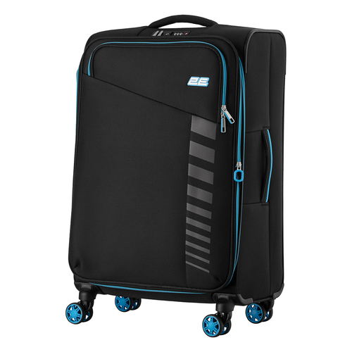 Набір валіз 2E, Trek, (L+M+S), TSA, 4 колеса, + 3 рюкзаки Cabin (2E-BPET-CABIN-BK), поліестр, чорний