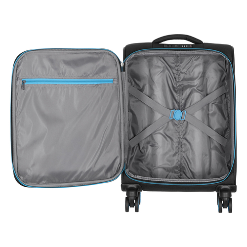 Набір валіз 2E, Trek, (L+M+S), TSA, 4 колеса, + 3 рюкзаки Cabin (2E-BPET-CABIN-BK), поліестр, чорний