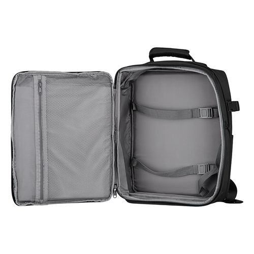 Набір валіз 2E, Trek, (L+M+S), TSA, 4 колеса, + 3 рюкзаки Cabin (2E-BPET-CABIN-BK), поліестр, чорний