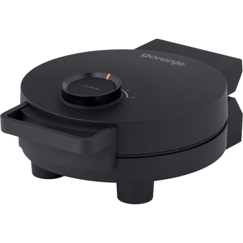 Міні-гриль  Gorenje 1000Вт, алюміній, пластина д/вафель, корпус-метал, чорний