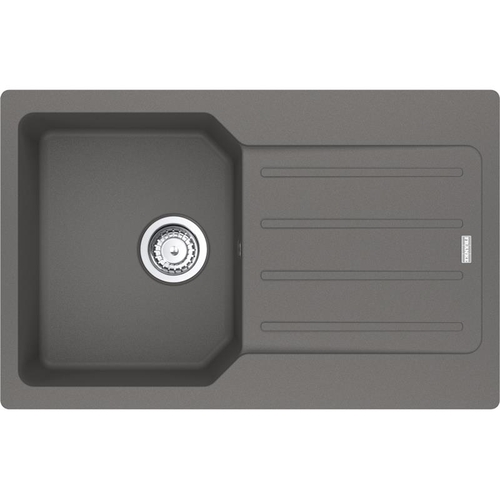 Мийка кухонна Franke City, фраграніт, прямокутник, з крилом, 780х500х190мм, чаша - 1, врізна, оборотна, UCG 611-78, сірий камінь