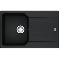 Мийка кухонна Franke City, фраграніт, прямокутник, з крилом, 780х500х190мм, чаша - 1, врізна, оборотна, UCG 611-78, онікс